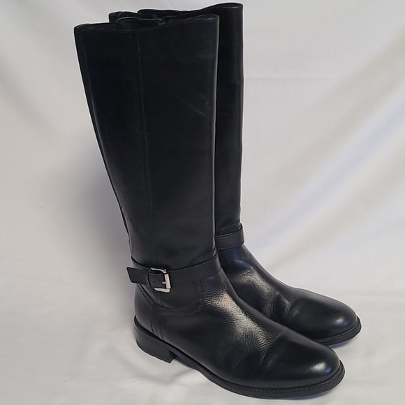 Clarks Shoes - Clarks Black leather riding boots size 10